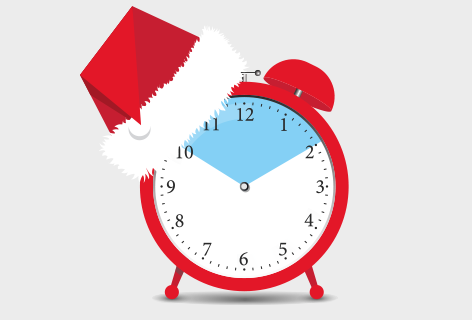 klokke. Illustrasjon.