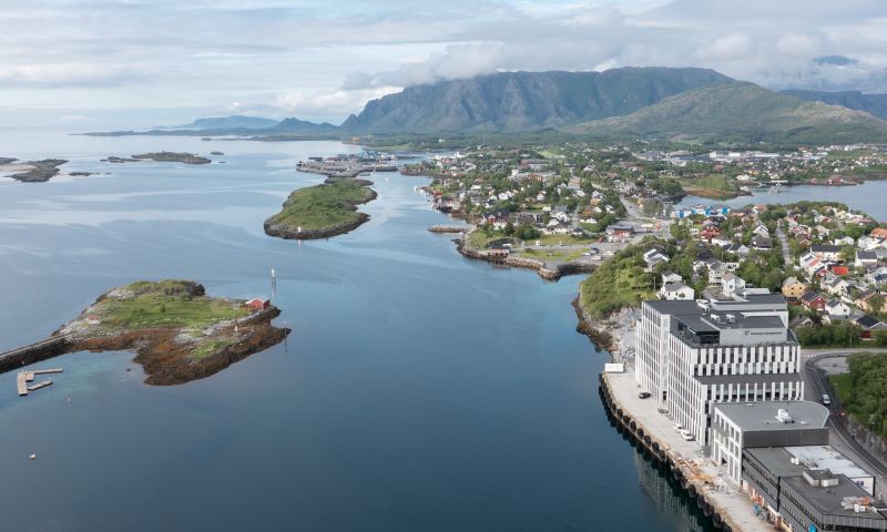 Dronebilde over Brønnøysund havn